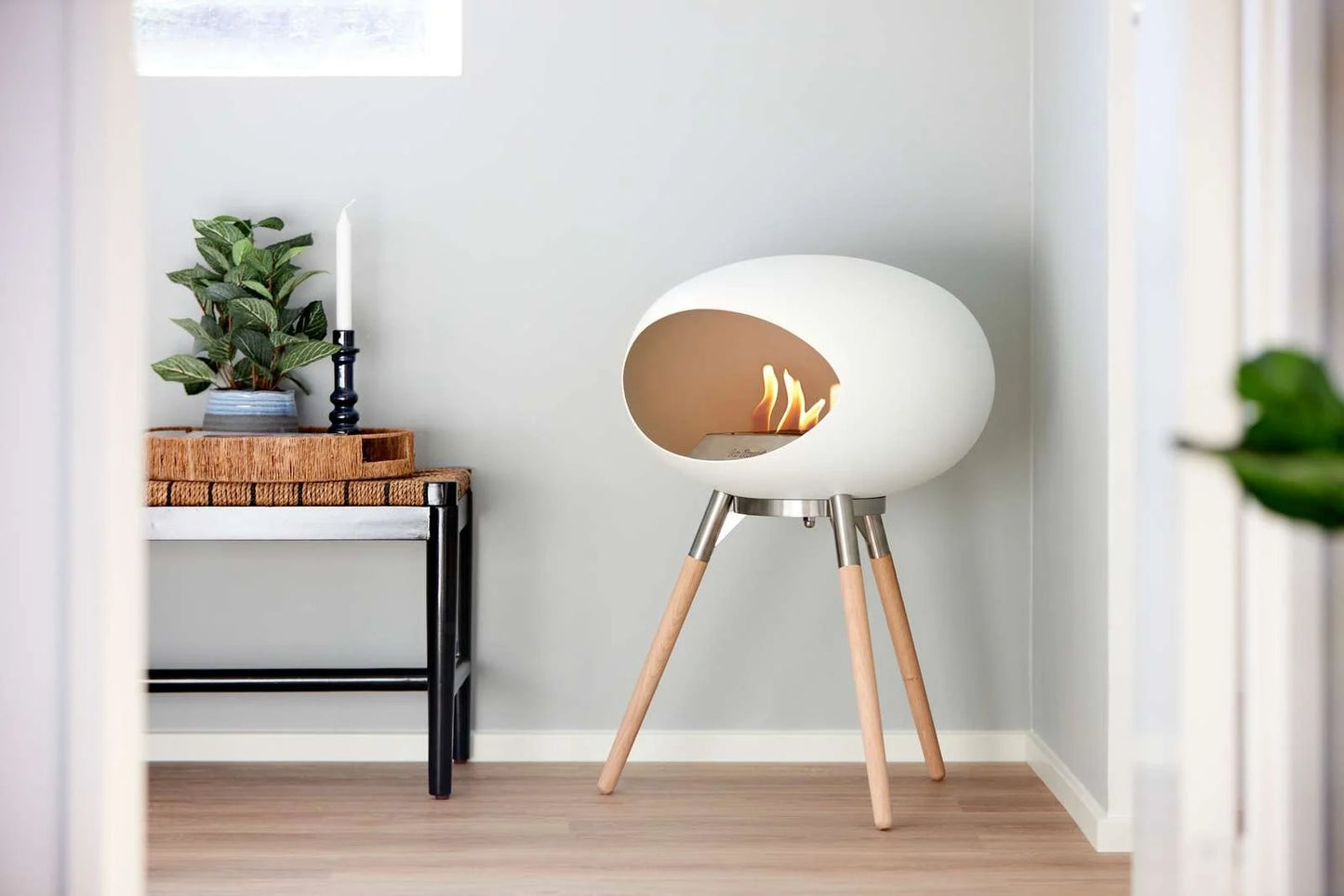 White Ground Wood Low
