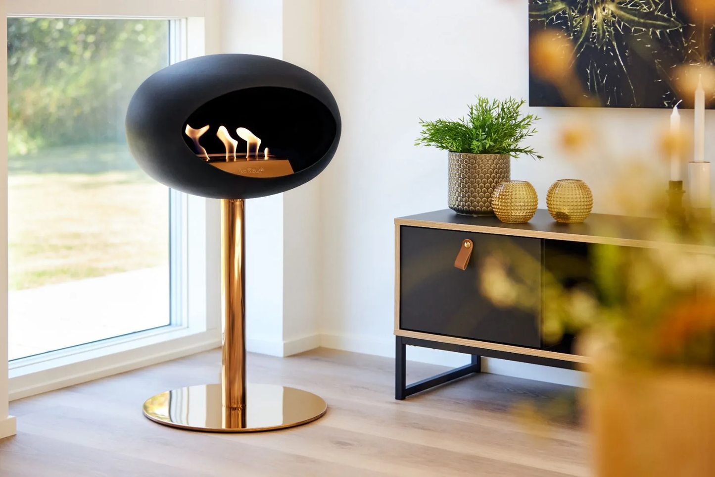 Le Feu Dome 625 - Black Ground Steel Low