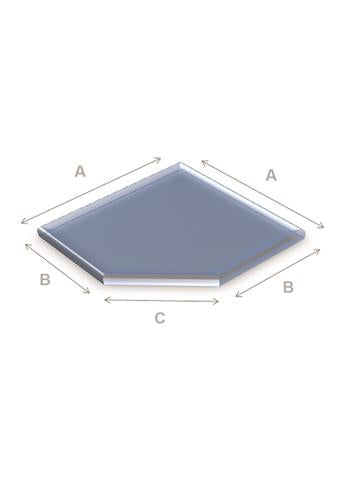 110-26 vloerplaat glas schuine kant 100 x 100 cm