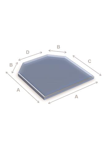 110-27 vloerplaat glas zeskant 100 x 100 cm