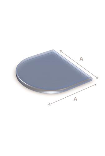 110-28 vloerplaat glas halfrond 100 x 100 cm