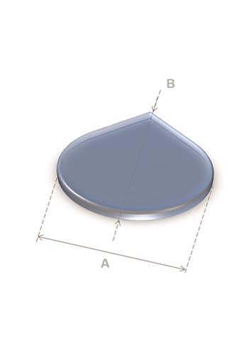 110-49 vloerplaat glas druppel 90 x 90 cm
