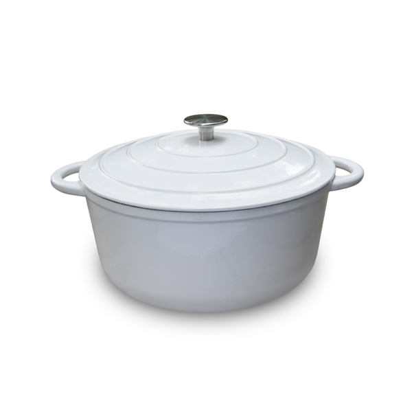 Round Casserole Satin White Dia 28 cm