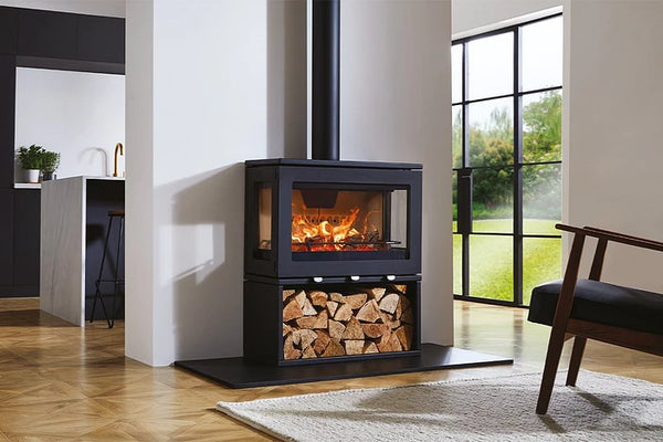 Charlton & Jenrick Purevision LPV8 houtkachel op voetstuk