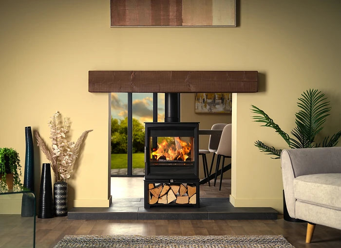 Charlton & Jenrick Fireline Woodtec 8 kW doorkijk haard