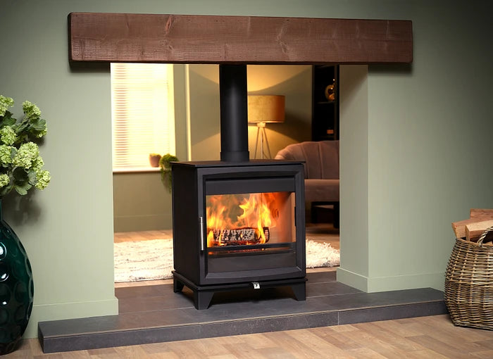 Charlton & Jenrick Fireline Woodtec 8 kW doorkijk haard